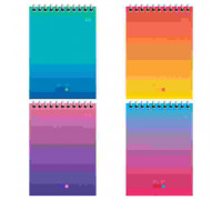 Блокнот А6 пружина 60л БиДжи 58717 Bright monocolor (366713)