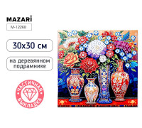 Алмазная мозаика MAZARI М-12268 (30х30) Вазы (частичная выкладка/холст)