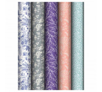 Бумага подарочная MESHU _62820 Grace pattern 70х100 (80г/м2) 5 дизайнов (372631)