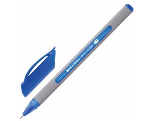 Ручка шарик/масл BRAUBERG 142929 синяя 0,7мм Extra Glide Soft Grey (Индия)