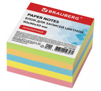 Блок цветной для записи (кл) 90х90х50 BRAUBERG (129199)