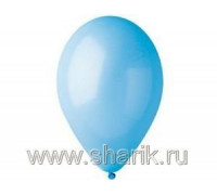 Шар воздушный (1цв/уп) ПАСТЕЛЬ d=13см/5  ГОЛУБОЙ 100шт/уп Италия (1102-0422)