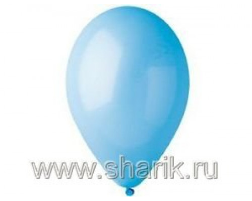 Шар воздушный (1цв/уп) ПАСТЕЛЬ d=13см/5  ГОЛУБОЙ 100шт/уп Италия (1102-0422)
