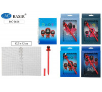 Блокнот подарочный BASIR МС-5654 пружина КОСМОНАВТ 48л (17,5х12см) ручка/подарочная упаковка