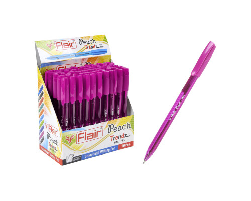 Ручка шариковая Flair PEACH TRENDZ F-1150 розовая