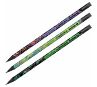 Карандаш графитный НВ с ластиком BERLINGO Neon Paradise ВР01308 заточ/чёрное дерево (320762)