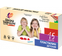 Пластилин 15цв ЛУЧ "Школа творчества" (1764-08)