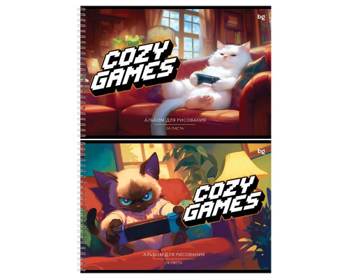 Альбом 24л пружина БиДжи 06389 Cozy games (383862)