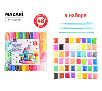 Пластилин СУПЕРЛЁГКИЙ 48цв MAZARI (M-4199-48) 624гр 3стека/пакет (0020603)
