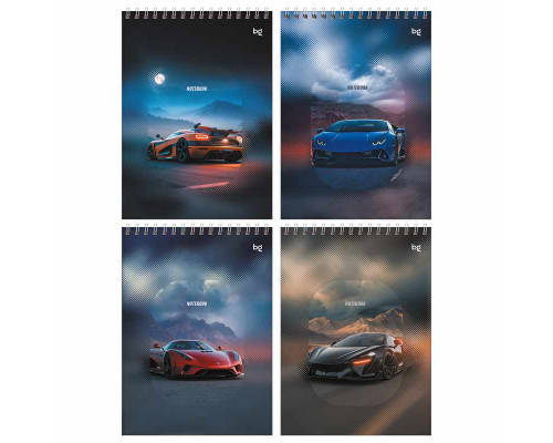 Блокнот А5 пружина 60л БиДжи 06544 Sportcar (385089)