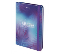 Блокнот А5 переплёт/резинка 96л BRAUBERG 113729 Glow фольга