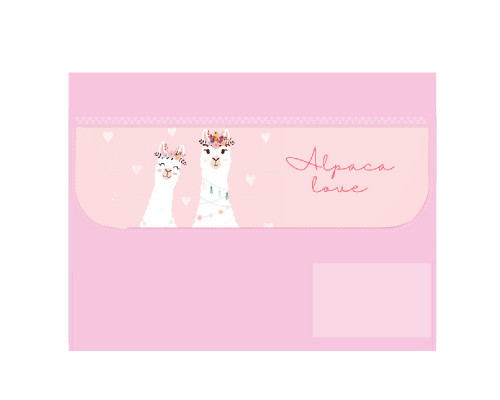 Папка для труда А4 раскладная/на липучке ПЧЁЛКА ПТР-10 ALPACA LOVE ткань/картон