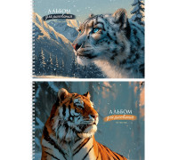 Альбом 40л пружина Проф-Пресс ЗИМНИЕ ЗВЕРИ (40-0220)