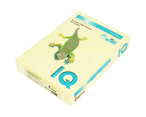 Бумага А4 80гр/м2, Pastell IQ YE23, 500л светло-жёлтая, 22688 (119916)