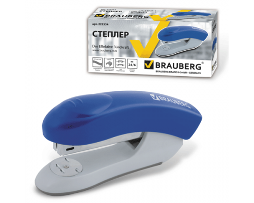 Степлер №24 BRAUBERG 222534 25л "Original" пластик/механизм металл