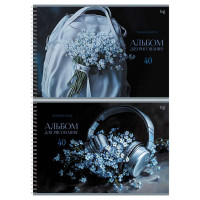 Альбом 40л пружина БиДжи 08645 Нежный букет (378715)