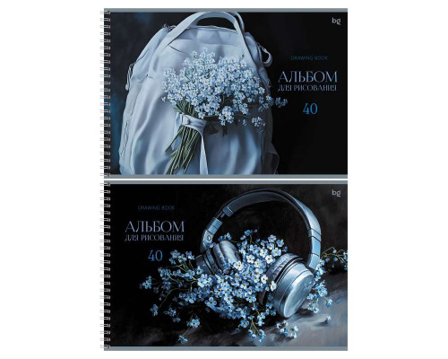 Альбом 40л пружина БиДжи 08645 Нежный букет (378715)