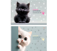 Альбом 20л пружина Проф-Пресс МИЛЫЕ КОТИКИ (20-7808)