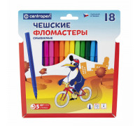Фломастеры 18цв Centropen 7790/18 ПИНГВИНЫ (002727) картон