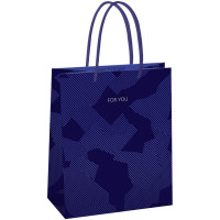 Пакет подарочный 18х23х10см MESHU 61589 Blue pattern (371028)