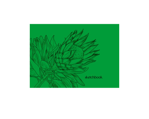 Скетчбук А6+ (180х120) переплёт/резинка MyArt (64-0963) Цветок