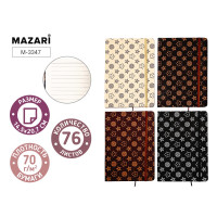 Блокнот А5 переплёт/резинка MAZARI (М-3347) 76л (=)