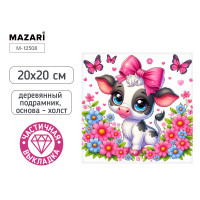 Алмазная мозаика MAZARI М-12508 (20х20) Коровка (частичная выкладка/холст)