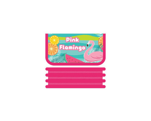 Пенал школьный 3отд ПЧЁЛКА ПО-411 (190х105) печать на ткани PINK FLAMINGO